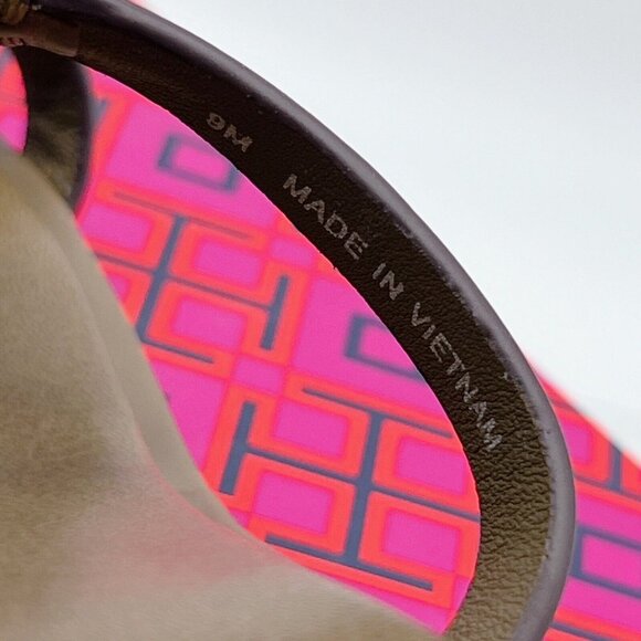 Tory Burch Miller Bombé 55mm Low Heel Sandal Toasted Sesame Brown Leather US 9 - Picture 9 of 13